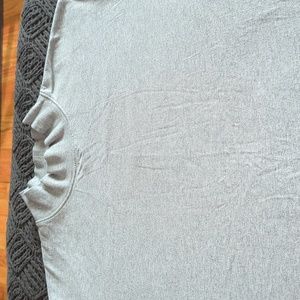 Lands End Mock Cotton Turtle Neck Pullover Top